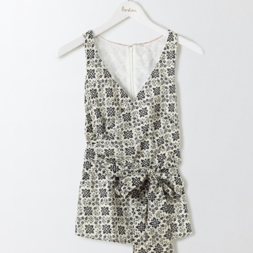 Boden Riviera Wrap Sleeveless Blouse, Size 4, NWOT